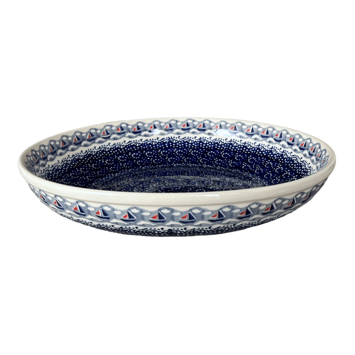 Bowl, Round, Shallow, Salad, 11.75" in "Smooth Sailing" by Manufaktura | M173T-DPMA
