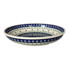 Polish Pottery 11.75" Shallow Salad Bowl (Starry Wreath) | M173T-PZG at PolishPotteryOutlet.com