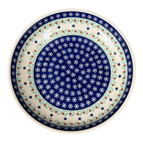 Bowl, Round, Shallow, Salad, 11.75" in "Starry Wreath" by Manufaktura | M173T-PZG