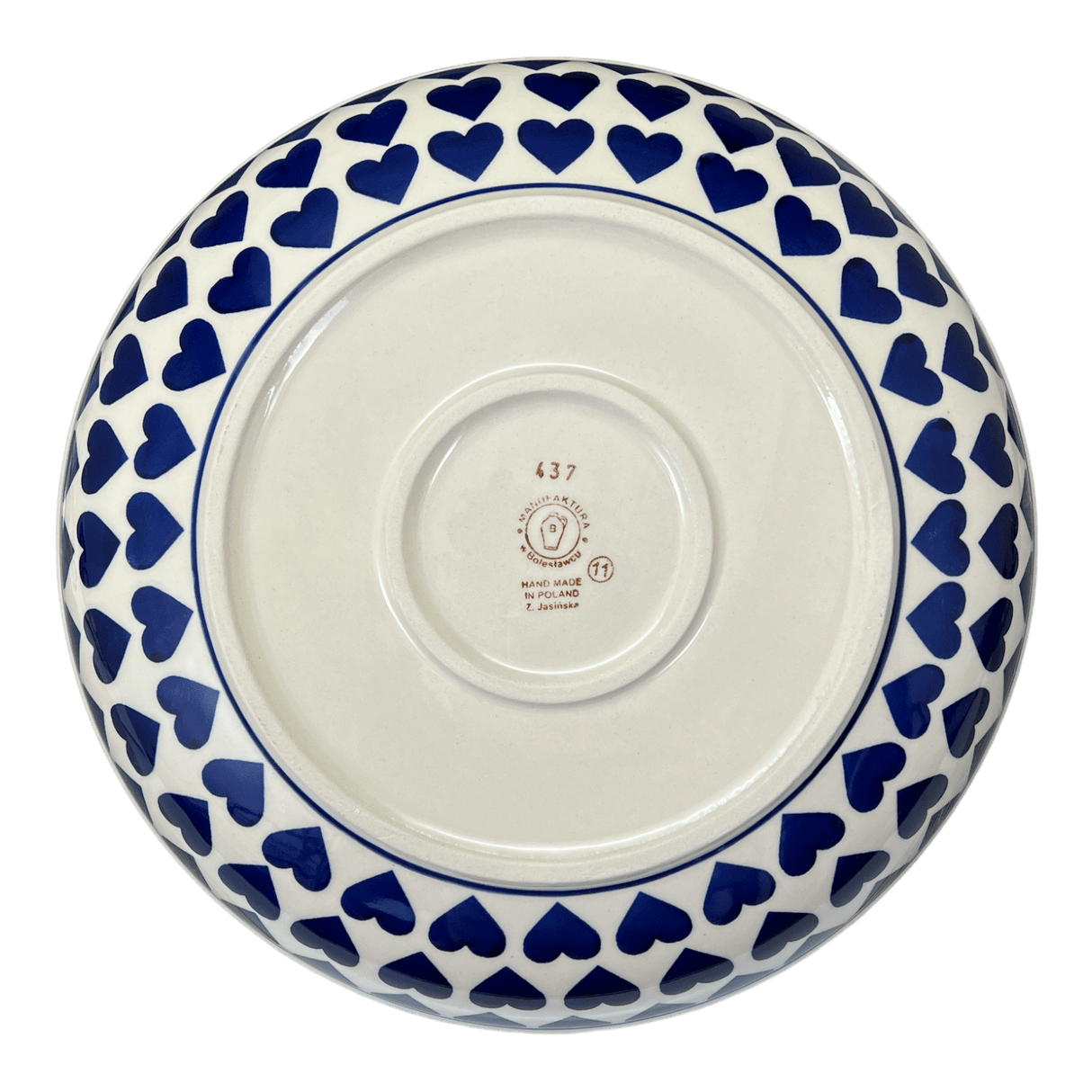 Bowl, Round, Shallow, Salad, 11.75" in "Whole Hearted" by Manufaktura | M173T-SEDU