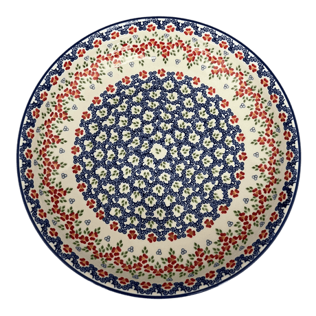 Bowl, Round, Shallow, Salad, 11.75" in "Ring Around the Rosie" by Manufaktura | M173U-P321