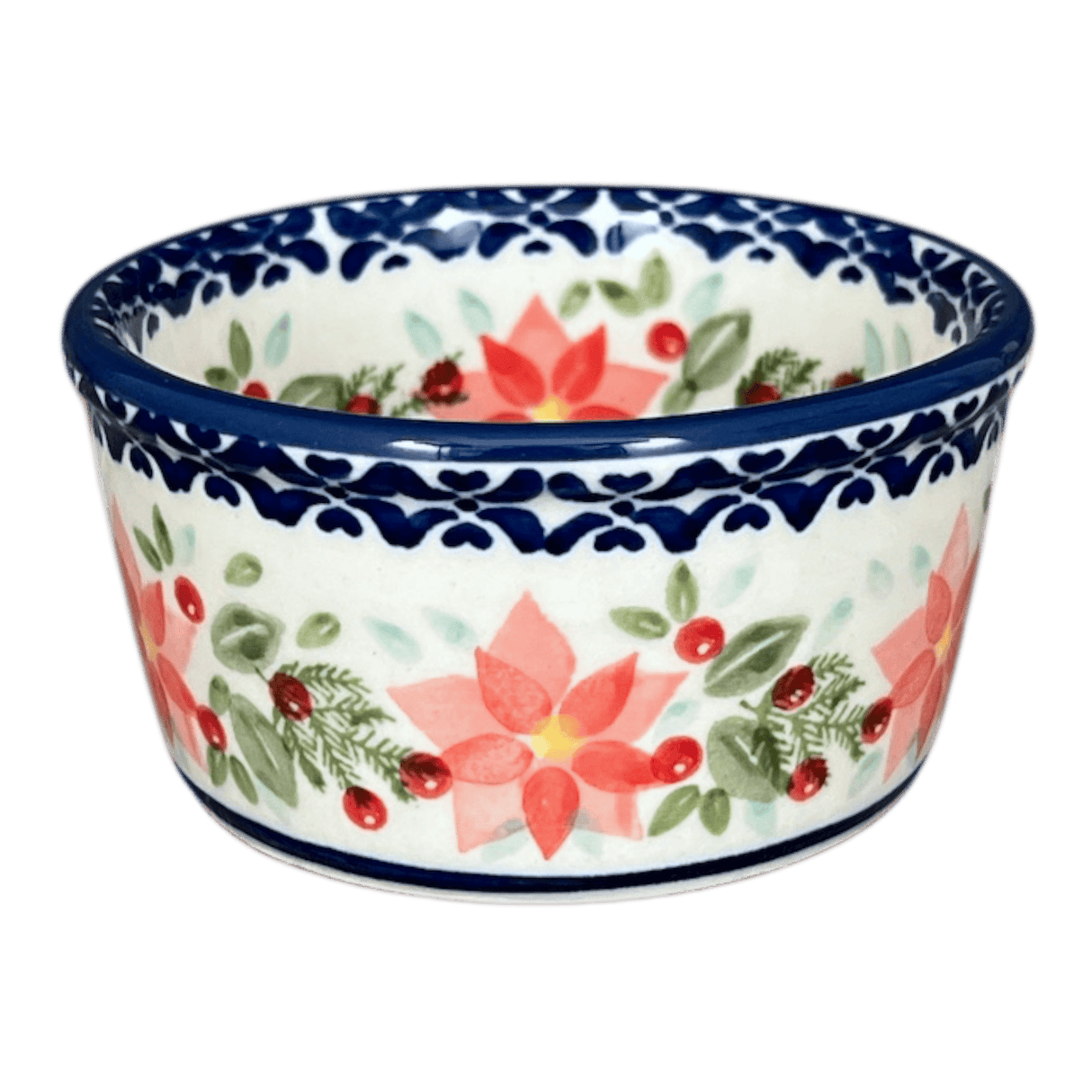 Ramekin, 7 oz in "Pink Poinsettia" by Manufaktura | M178S-PS14