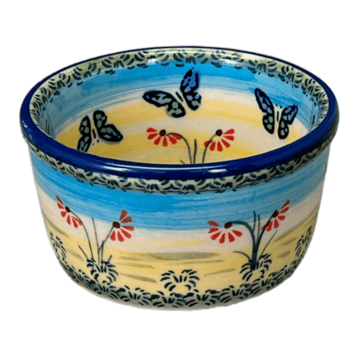 Ramekin, 7 oz in "Butterflies in Flight" by Manufaktura | M178S-WKM