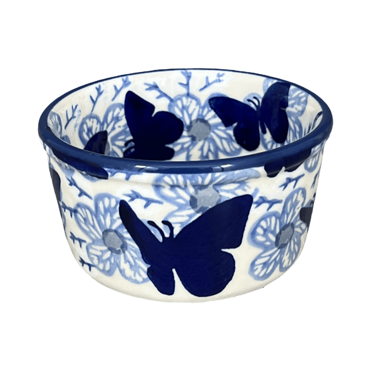 Ramekin, 7 oz in "Blue Butterfly" by Manufaktura | M178U-AS58