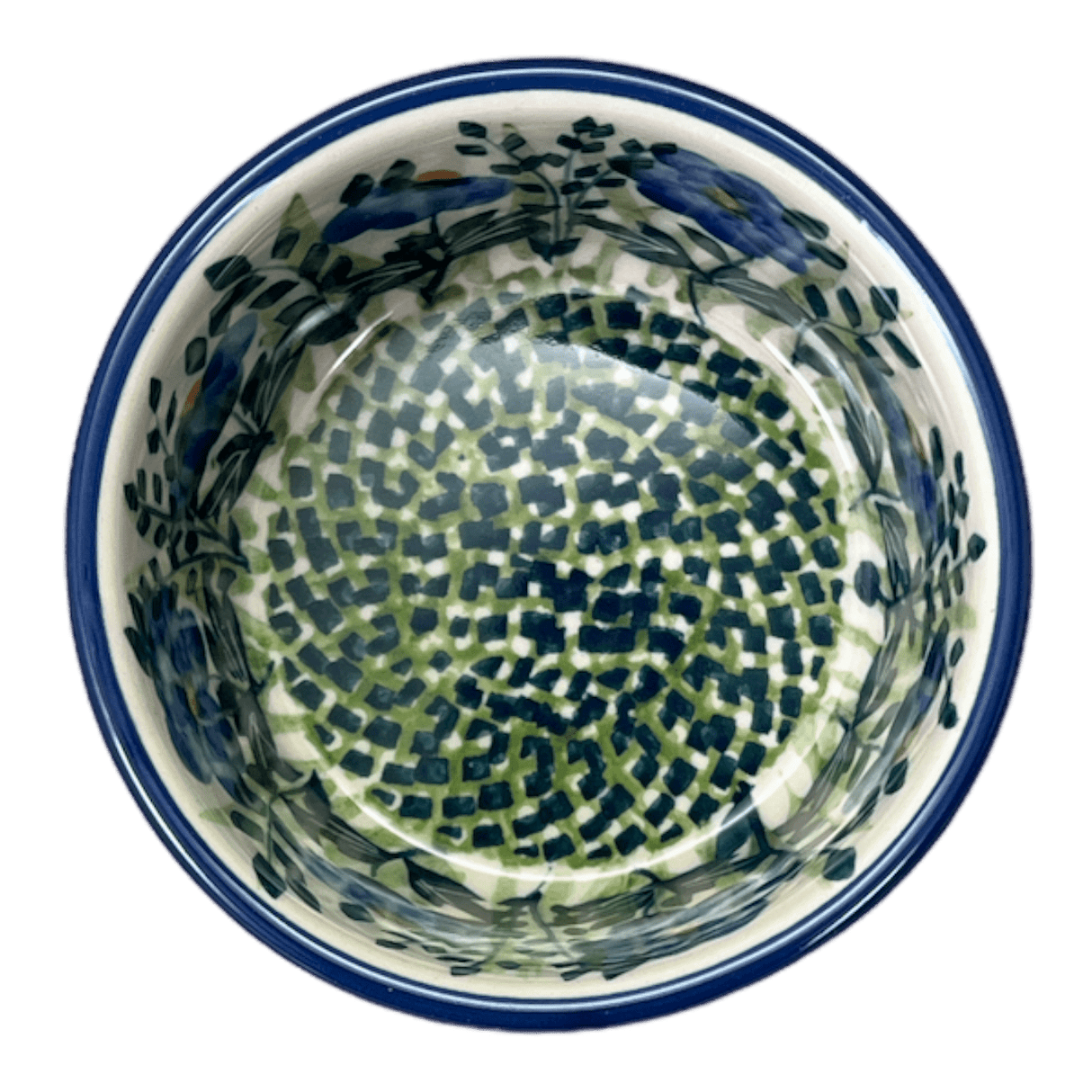 Ramekin, 7 oz in "Bouncing Blue Blossoms" by Manufaktura | M178U-IM03