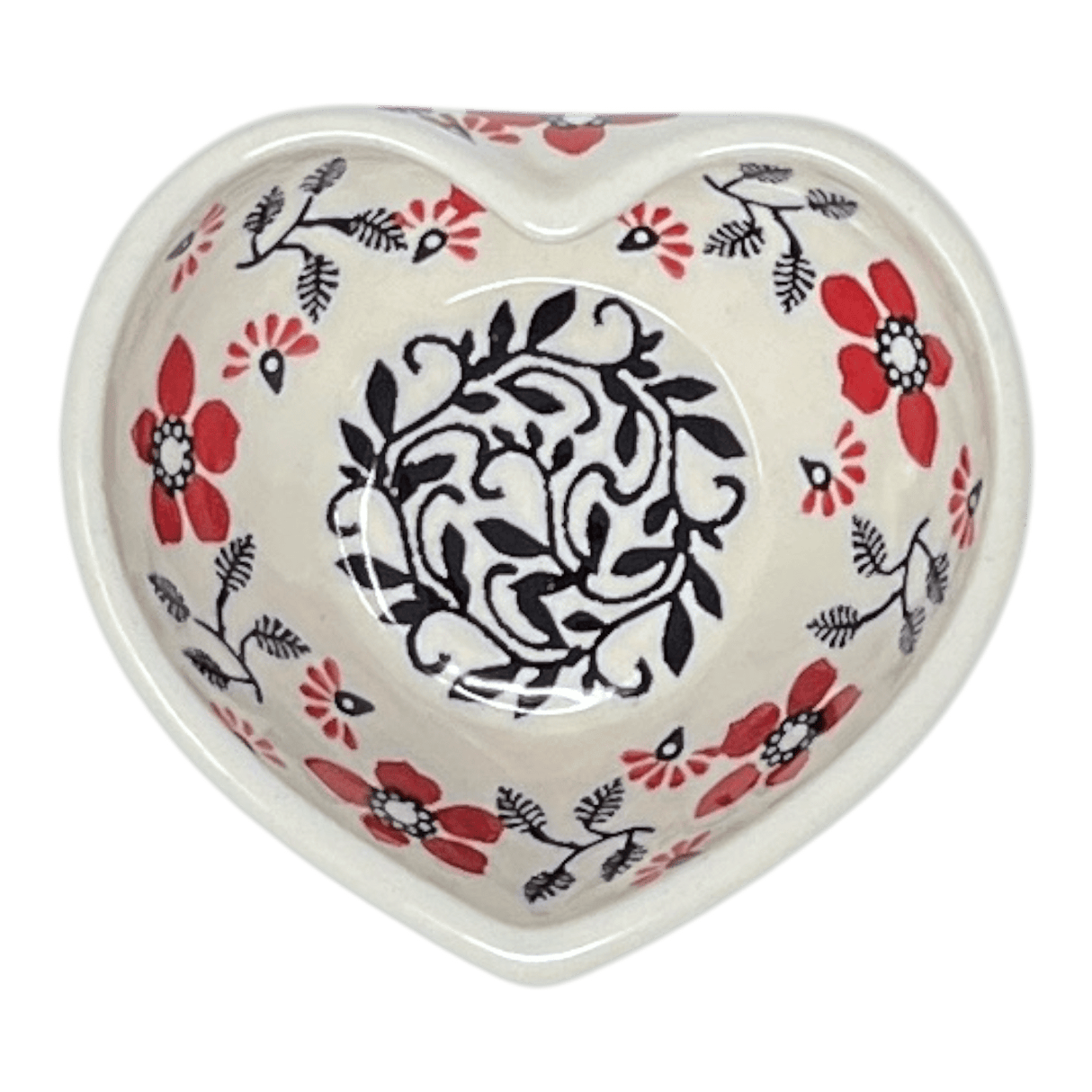 Bowl, Heart-Shaped, 4" in "Scarlet Garden" by Manufaktura | M187T-KK01