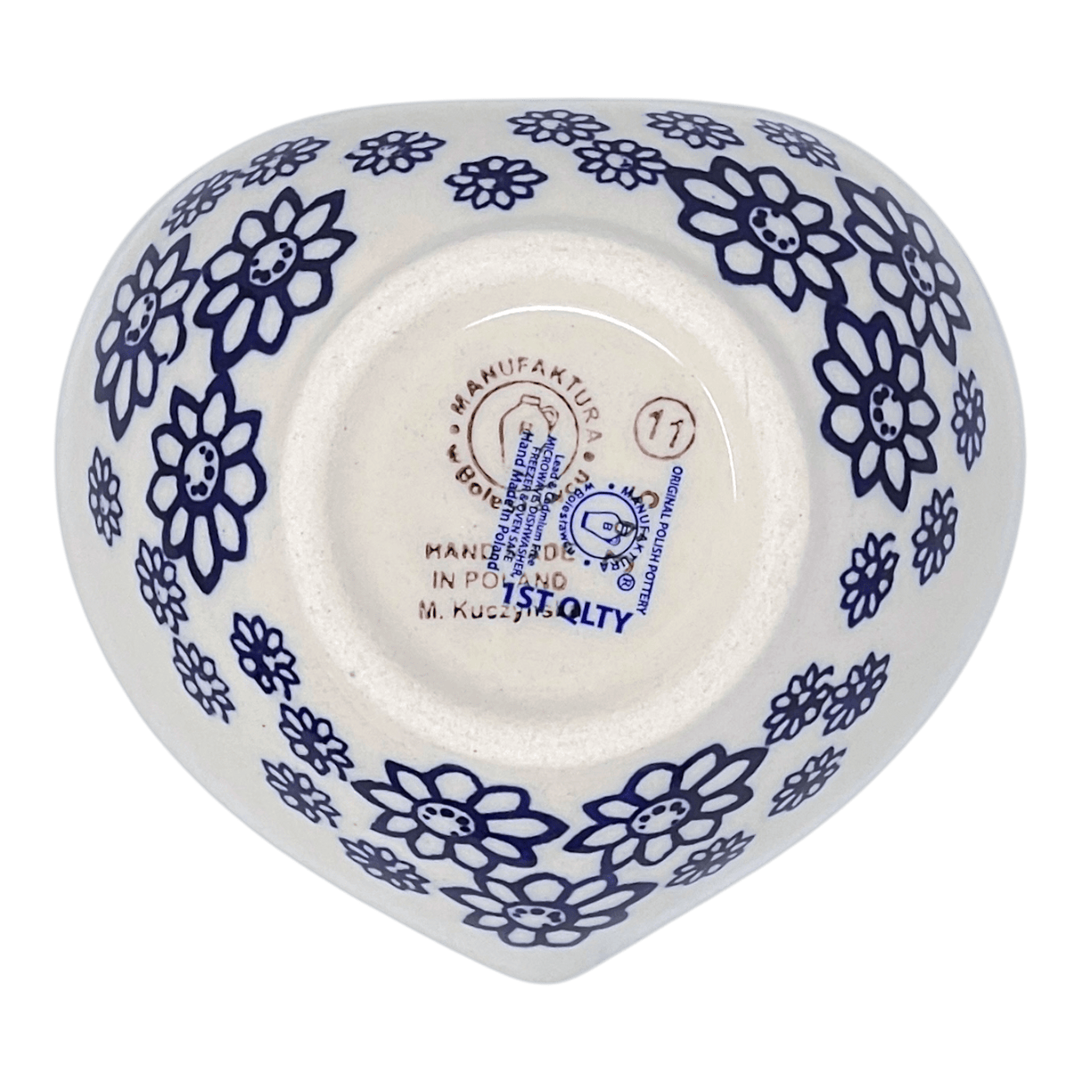 Bowl, Heart-Shaped, 4" in "Butterfly Garden" by Manufaktura | M187T-MOT1