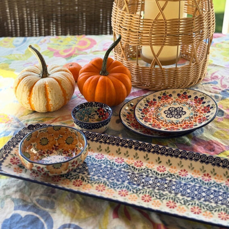 Platter, Rectangular, Long, 19.5" x 6.75" in "Kitty Cat Path" by Manufaktura | P204T-KOT6
