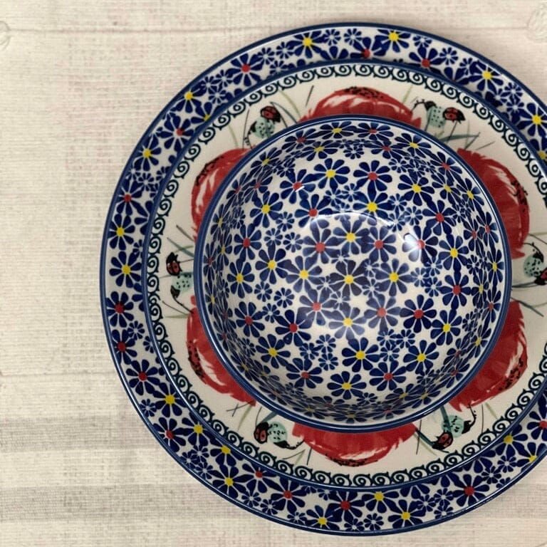 Plate, Round, Salad, 8.5" in "Poppy Paradise" by Manufaktura | T134S-PD01