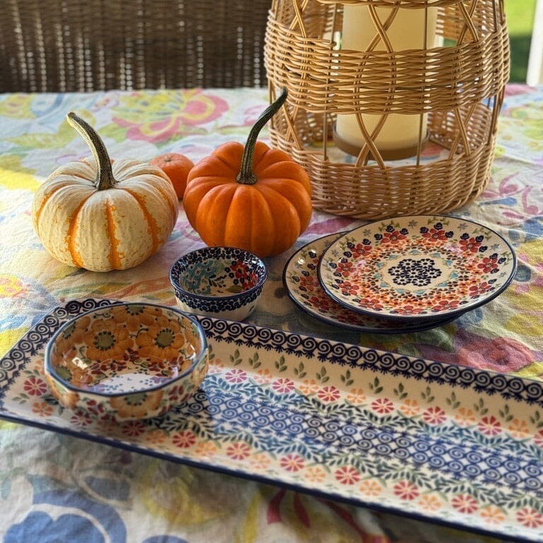 Bowl, Multiangular, 5" in "Brilliant Garden" by Manufaktura | M058S-DPLW