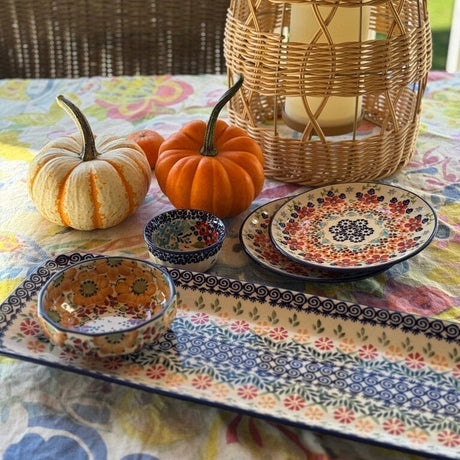 Bowl, Multiangular, 5" in "Perennial Garden" by Manufaktura | M058S-LM