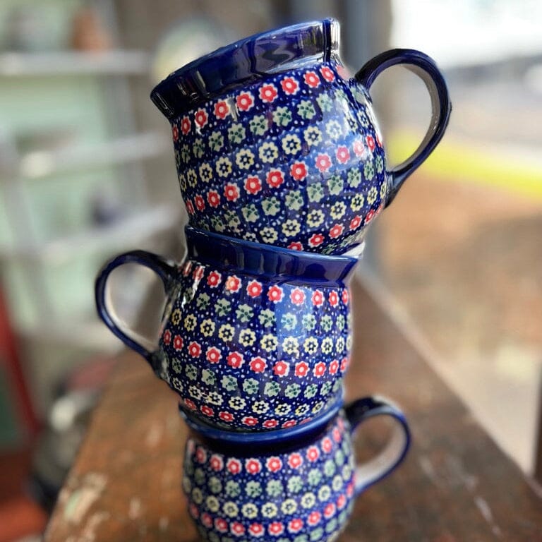 Mug, Belly Mug, 16 oz Large in "Rings of Flowers" by Manufaktura | K068U-DH17