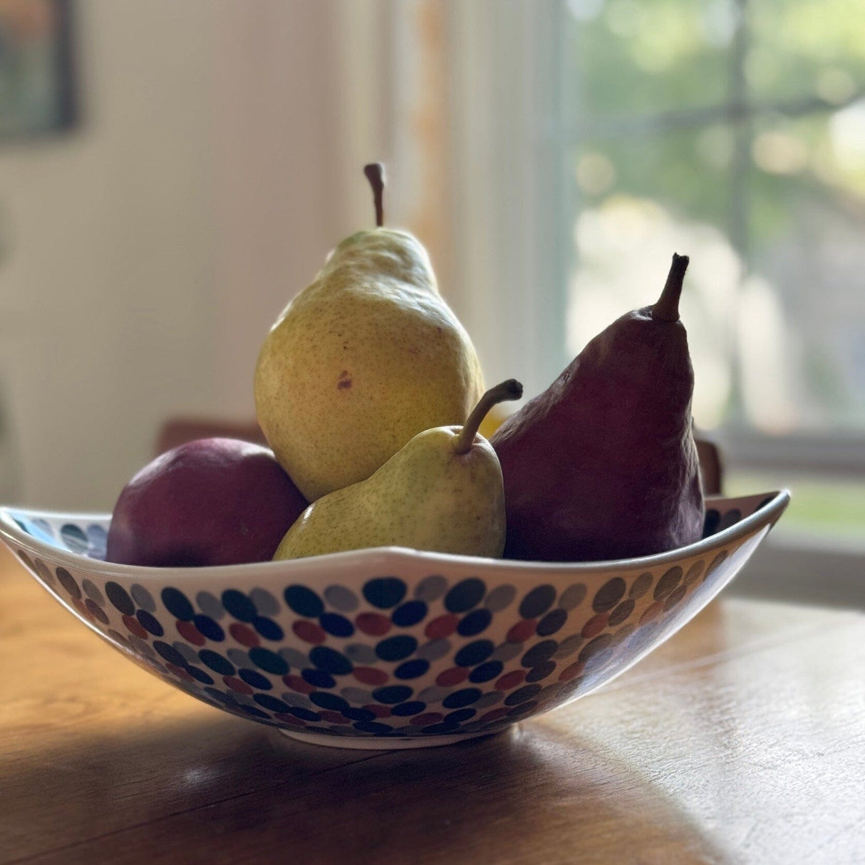 Bowl, Square, Nut, Medium, 7.75" in "Hummingbird Harvest" by Manufaktura | M113S-JZ35