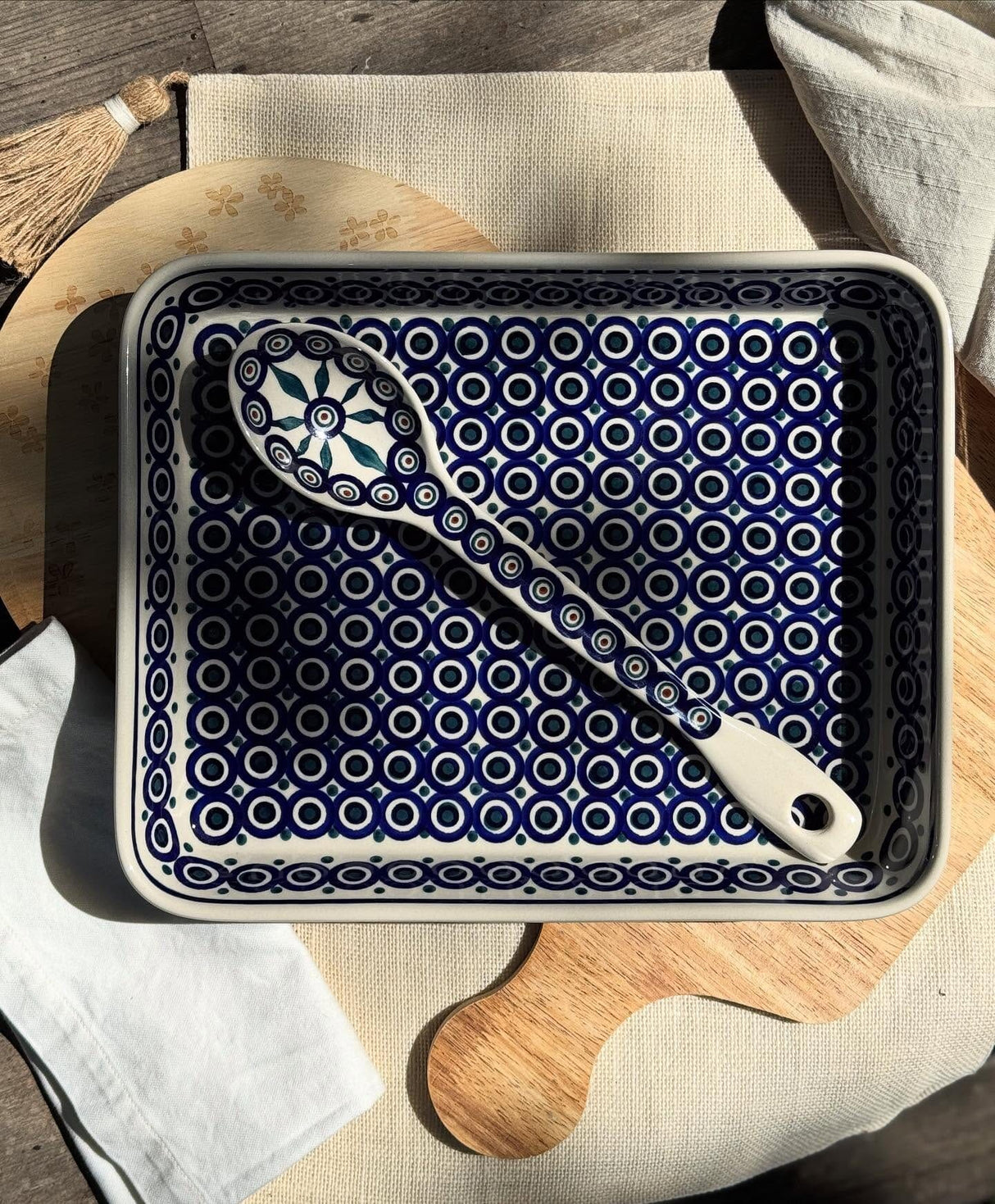 Spoon, Stirring Spoon, 12" in "Peacock" by Manufaktura | L008T-54