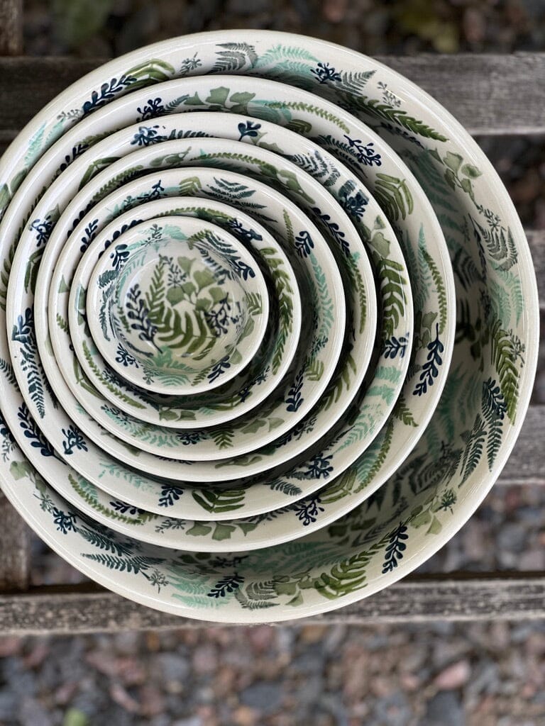 Bowl, Round, 6.5" in "Scattered Ferns" by Manufaktura | M084S-GZ39