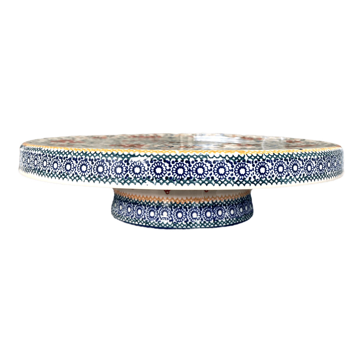 Platter, Round, Chip & Dip, 12.75" in "Ruby Bouquet" by Manufaktura | N007S-DPCS