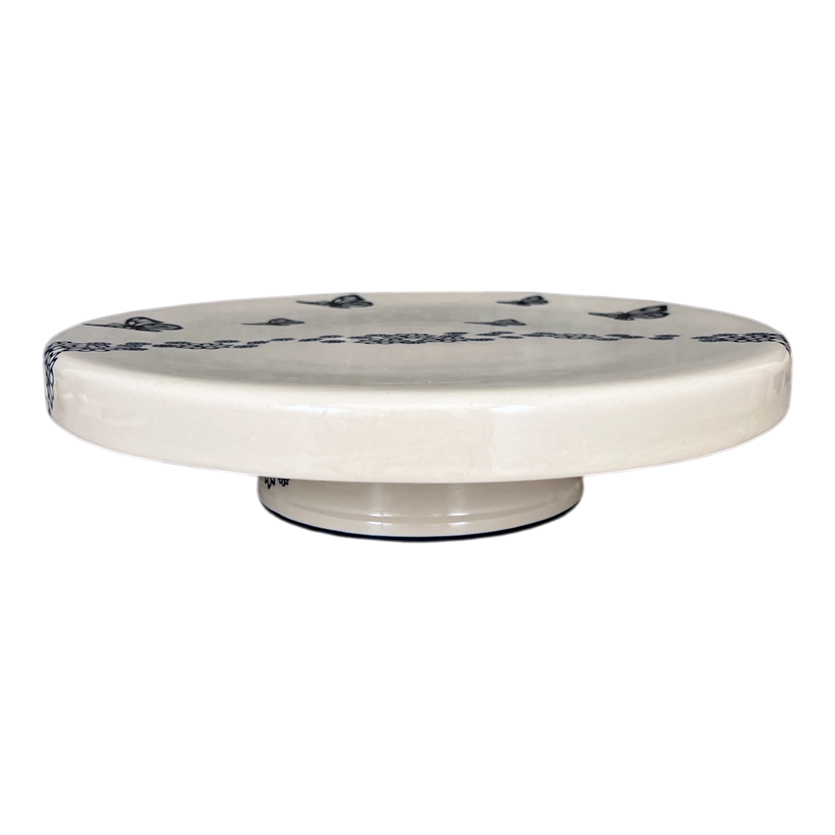 Platter, Round, Chip & Dip, 12.75" in "Butterfly Garden" by Manufaktura | N007T-MOT1