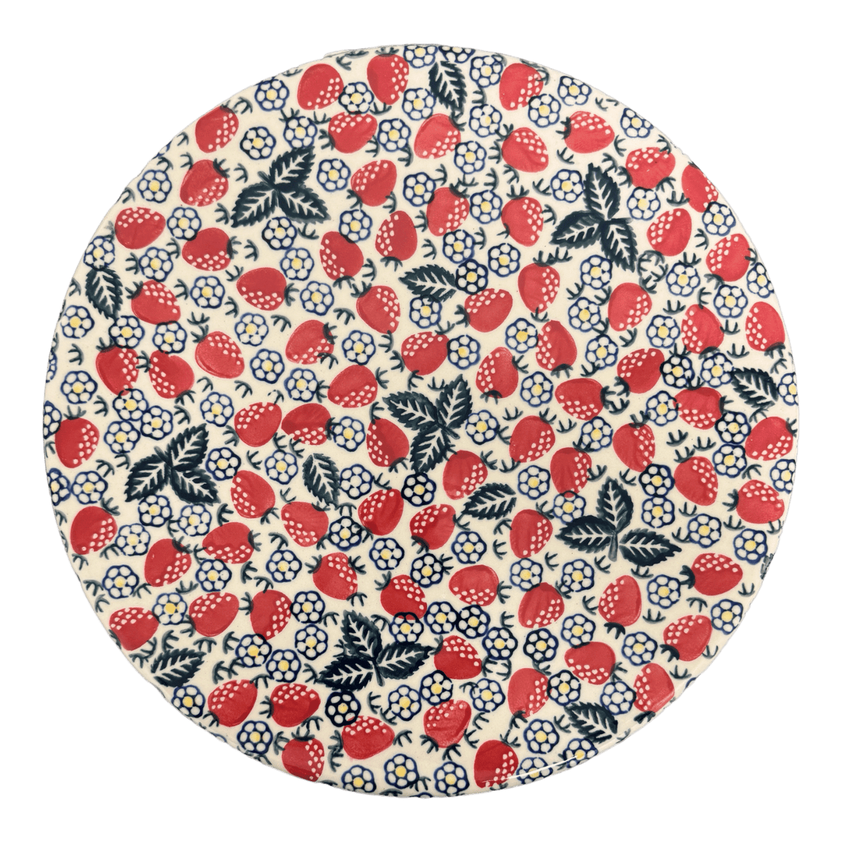 Platter, Round, Chip & Dip, 12.75" in "Strawberry Fields" by Manufaktura | N007U-AS59