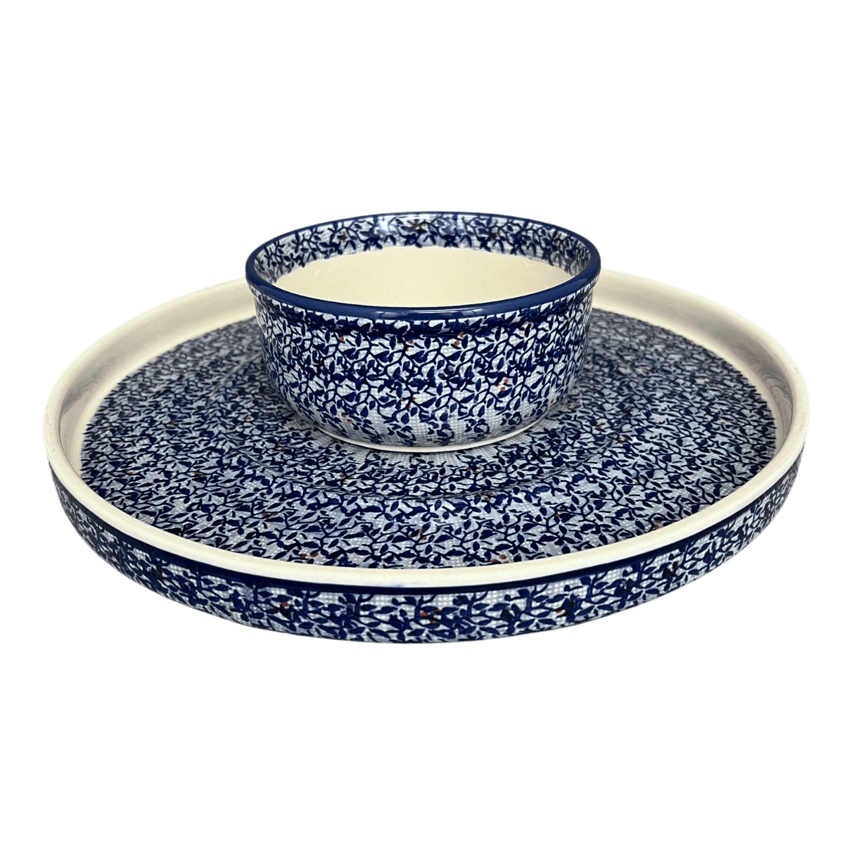 Platter, Round, Chip & Dip, 12.75" in "Twilight Berries" by Manufaktura | N007U-GP14