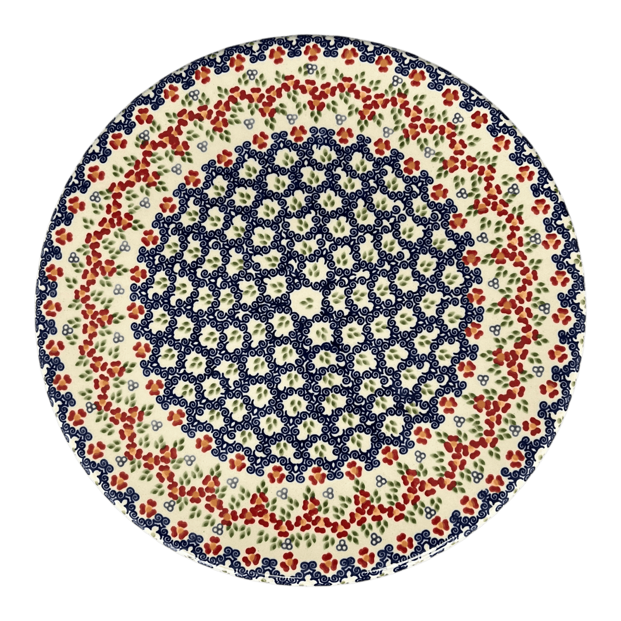 Platter, Round, Chip & Dip, 12.75" in "Ring Around the Rosie" by Manufaktura | N007U-P321