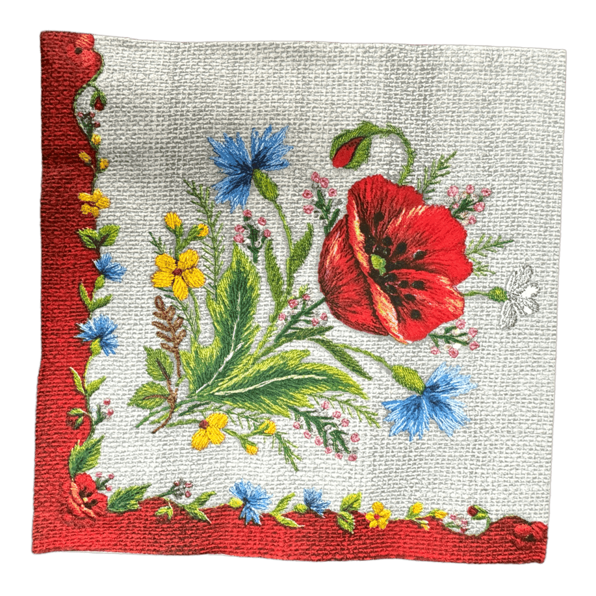 Paper Dinner Napkins in "Poppy on Grey" by MAKI | NAPKIN-POG