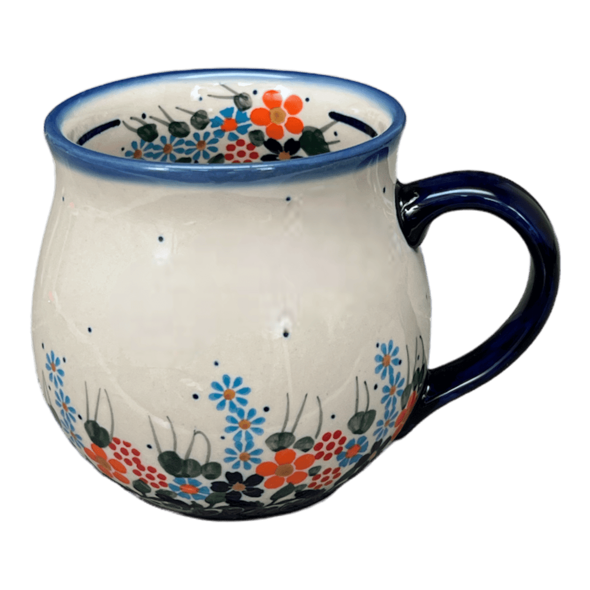 Mug, Belly Mug, 16 oz Large in "Fall Wildflowers" by Andy | NDA10-23