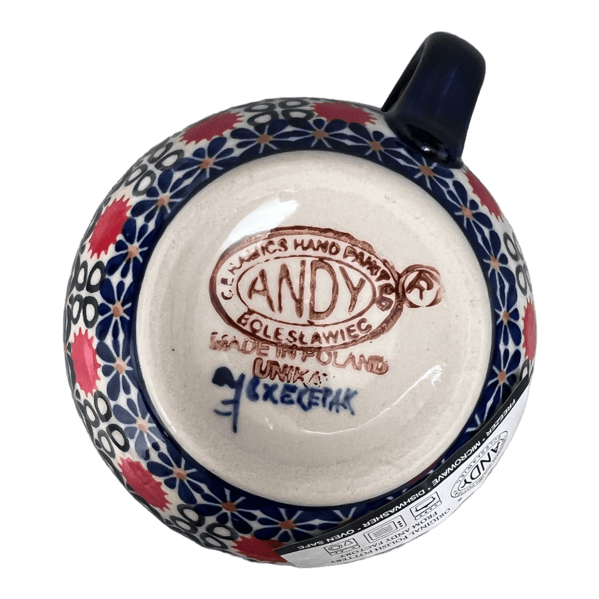 Mug, Belly Mug, 16 oz Large in "Pom-Pom Flower" by Andy | NDA10-30