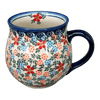 Polish Pottery 16 oz. Large Belly Mug (Meadow in Bloom) | NDA10-A54 at PolishPotteryOutlet.com
