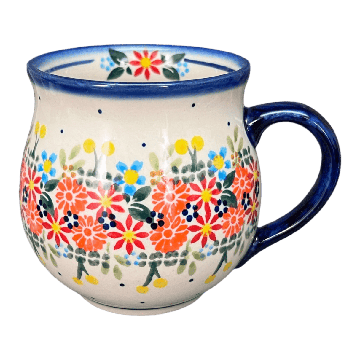 Mug, Belly Mug, 16 oz Large in "Bright Bouquet" by Andy | NDA10-A55
