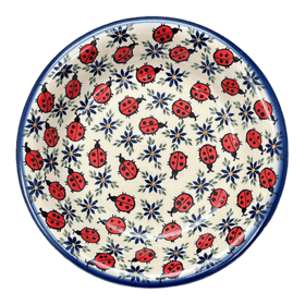 Polish Pottery 9" Pasta Bowl (Lovely Ladybugs) | NDA112-18 Additional Image at PolishPotteryOutlet.com