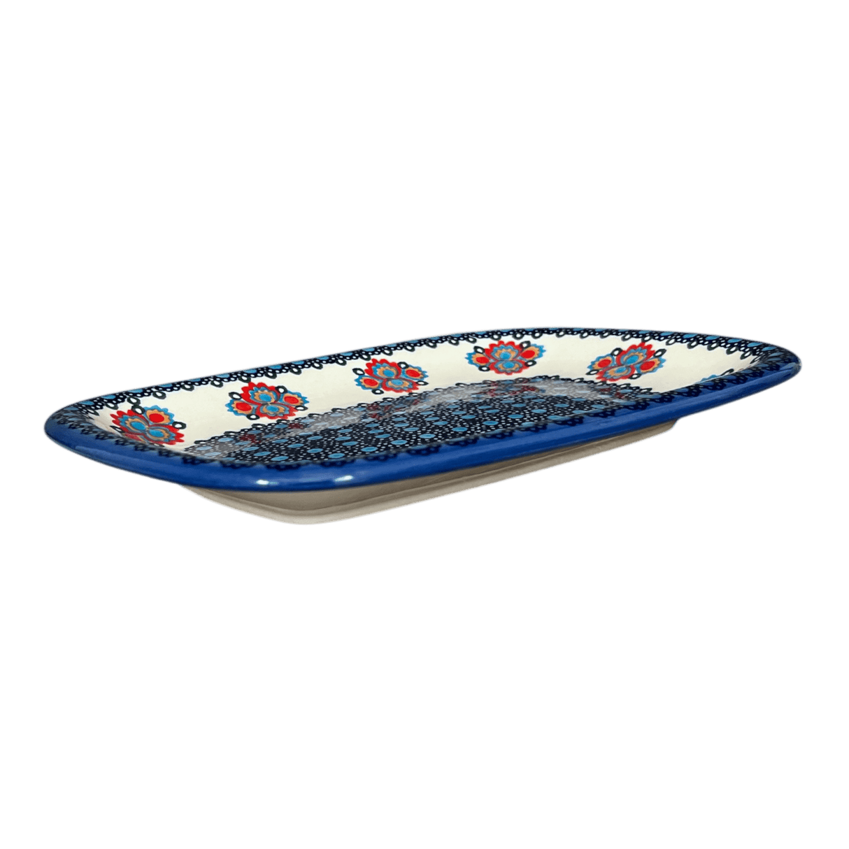 Tray, Serving, 8" x 11" in "Polish Bouquet" by Andy | NDA154-82