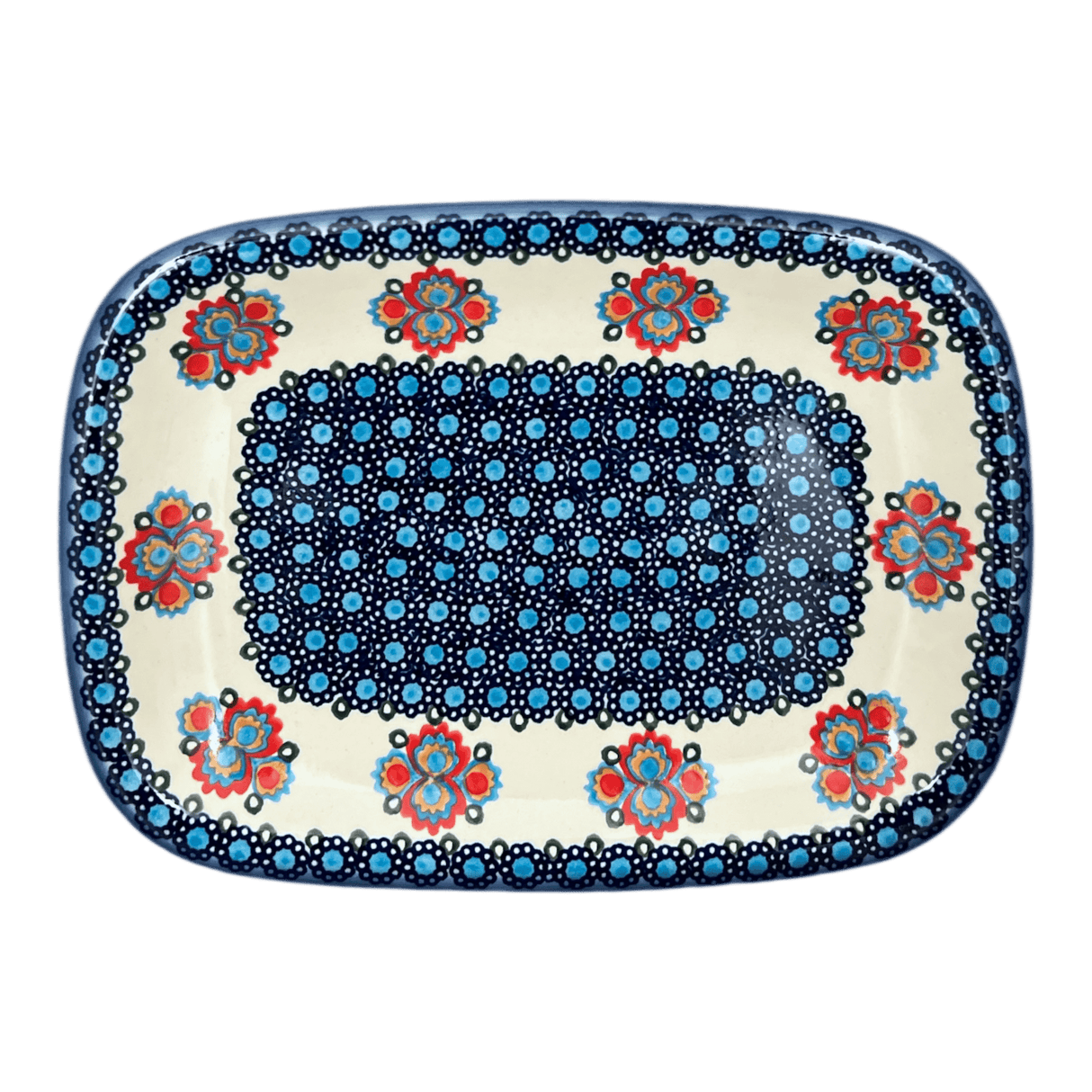 Tray, Serving, 8" x 11" in "Polish Bouquet" by Andy | NDA154-82