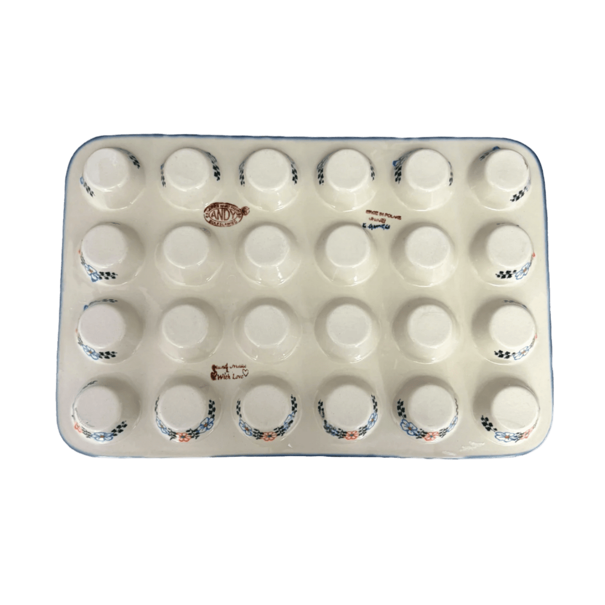 Muffin Pan, 24 Cup Mini, 17" x 11.25" in "Zany Zinnia" by Andy | NDA168-35
