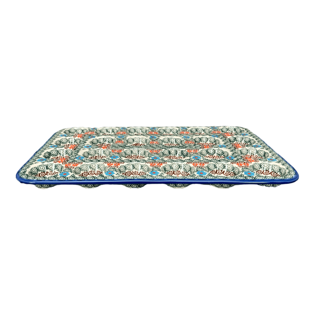 Muffin Pan, 24 Cup Mini, 17" x 11.25" in "Teal Pompons" by Andy | NDA168-62