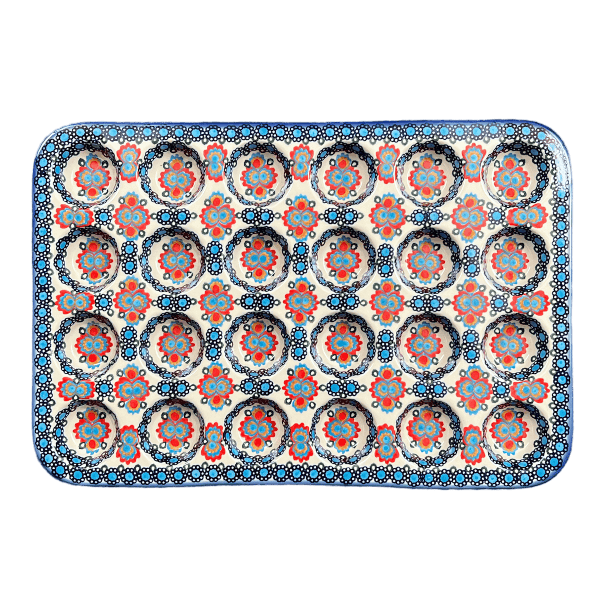 Muffin Pan, 24 Cup Mini, 17" x 11.25" in "Polish Bouquet" by Andy | NDA168-82