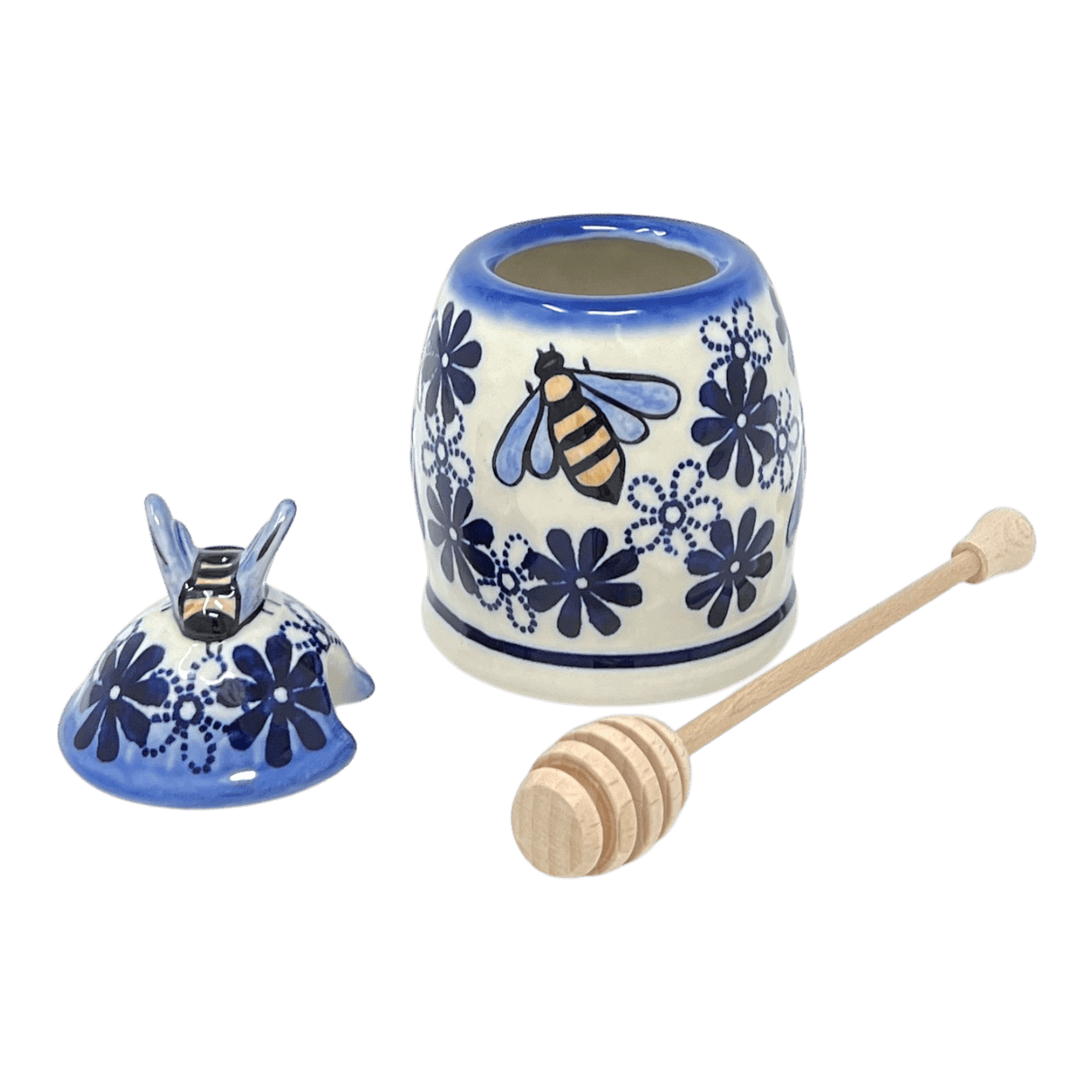 Jar, Honey, 5" in "Blue Flower Child" by Andy | NDA18-39