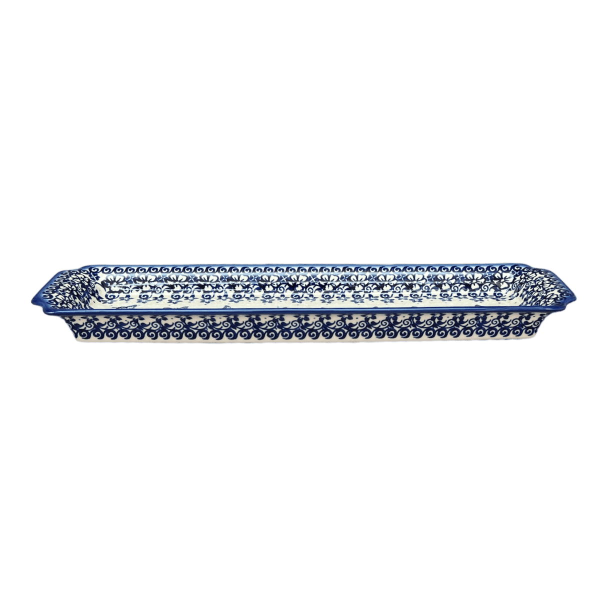 Tray, Rectangular, 16" x 4.5" in "Butterfly Blues" by Andy | NDA203-17