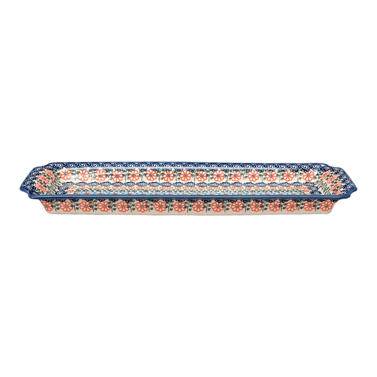 Tray, Rectangular, 16" x 4.5" in "Zany Zinnia" by Andy | NDA203-35