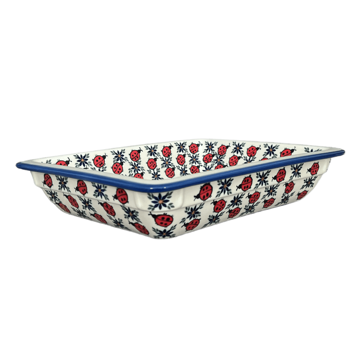 Rectangular Baking Dish, 10.25" x 12.5" in "Lovely Ladybugs" by Andy | NDA264-18