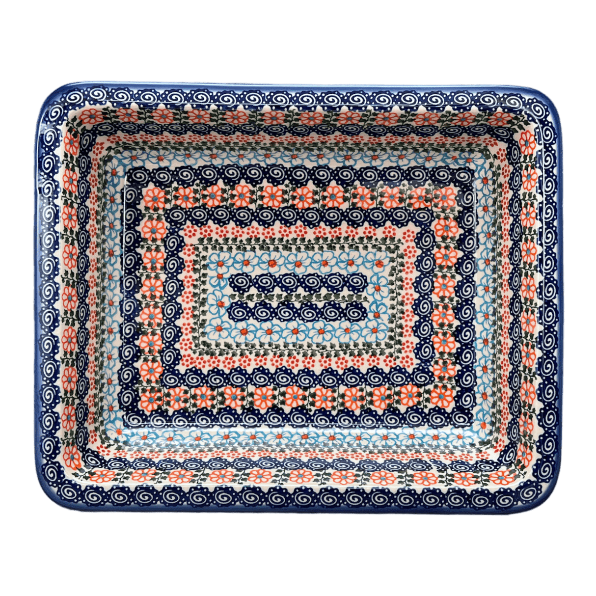 Rectangular Baking Dish, 10.25" x 12.5" in "Zany Zinnia" by Andy | NDA264-35