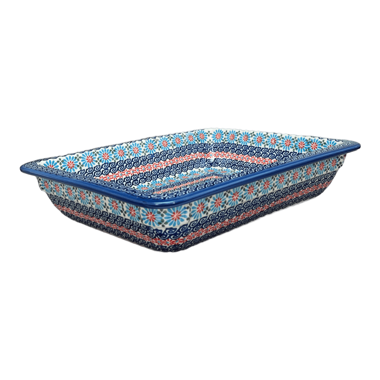 Rectangular Baking Dish, 10.25" x 12.5" in "Daisy Waves" by Andy | NDA264-3