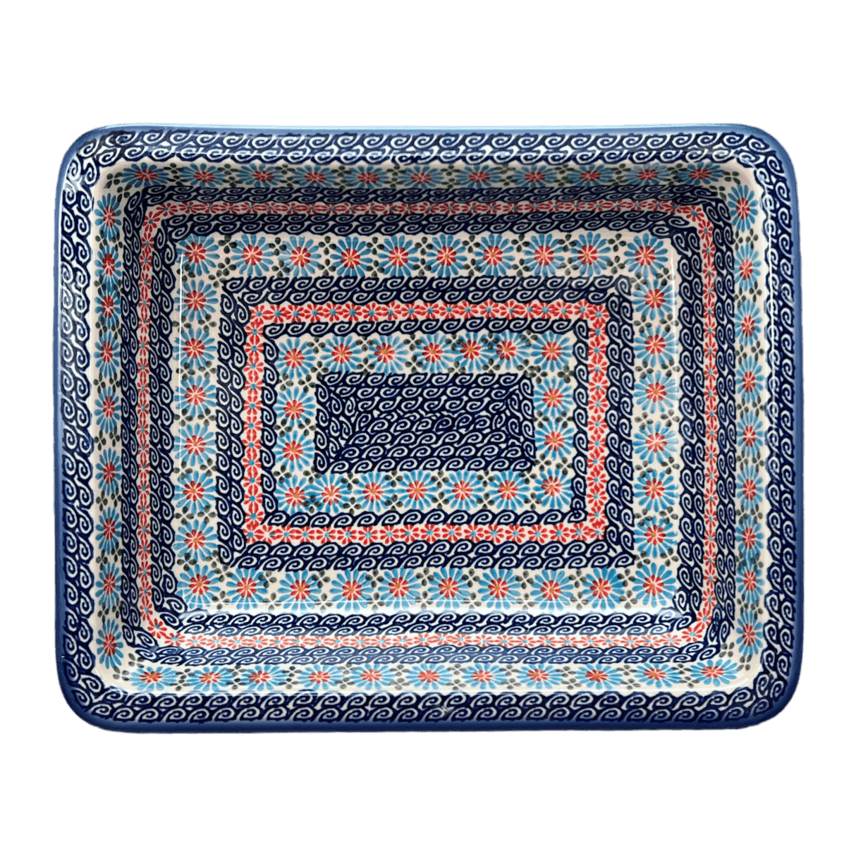 Rectangular Baking Dish, 10.25" x 12.5" in "Daisy Waves" by Andy | NDA264-3