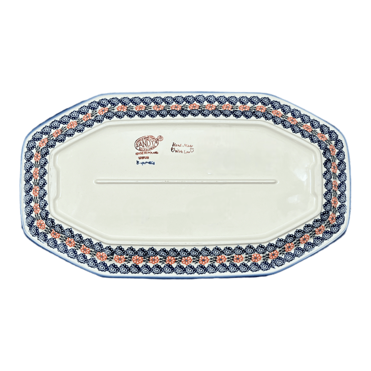 Tray, Platter, Angular, 10.5" x 18.5" in "Zany Zinnia" by Andy | NDA333-35