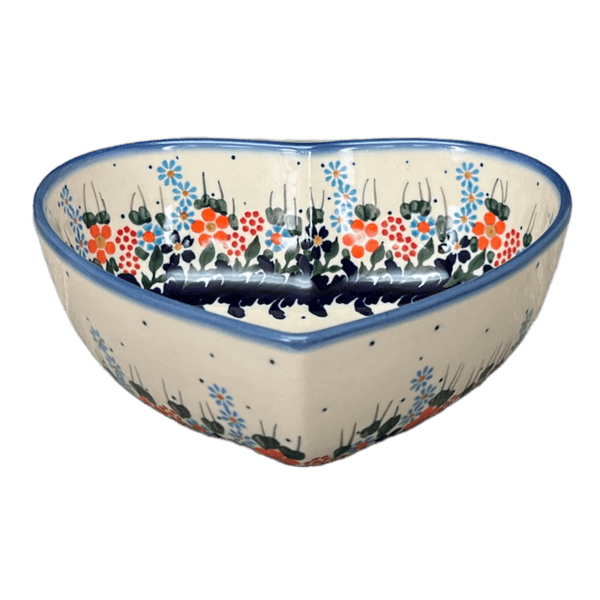 Blue Rose Polish Pottery  Country Meadow Small Mixing Bowl