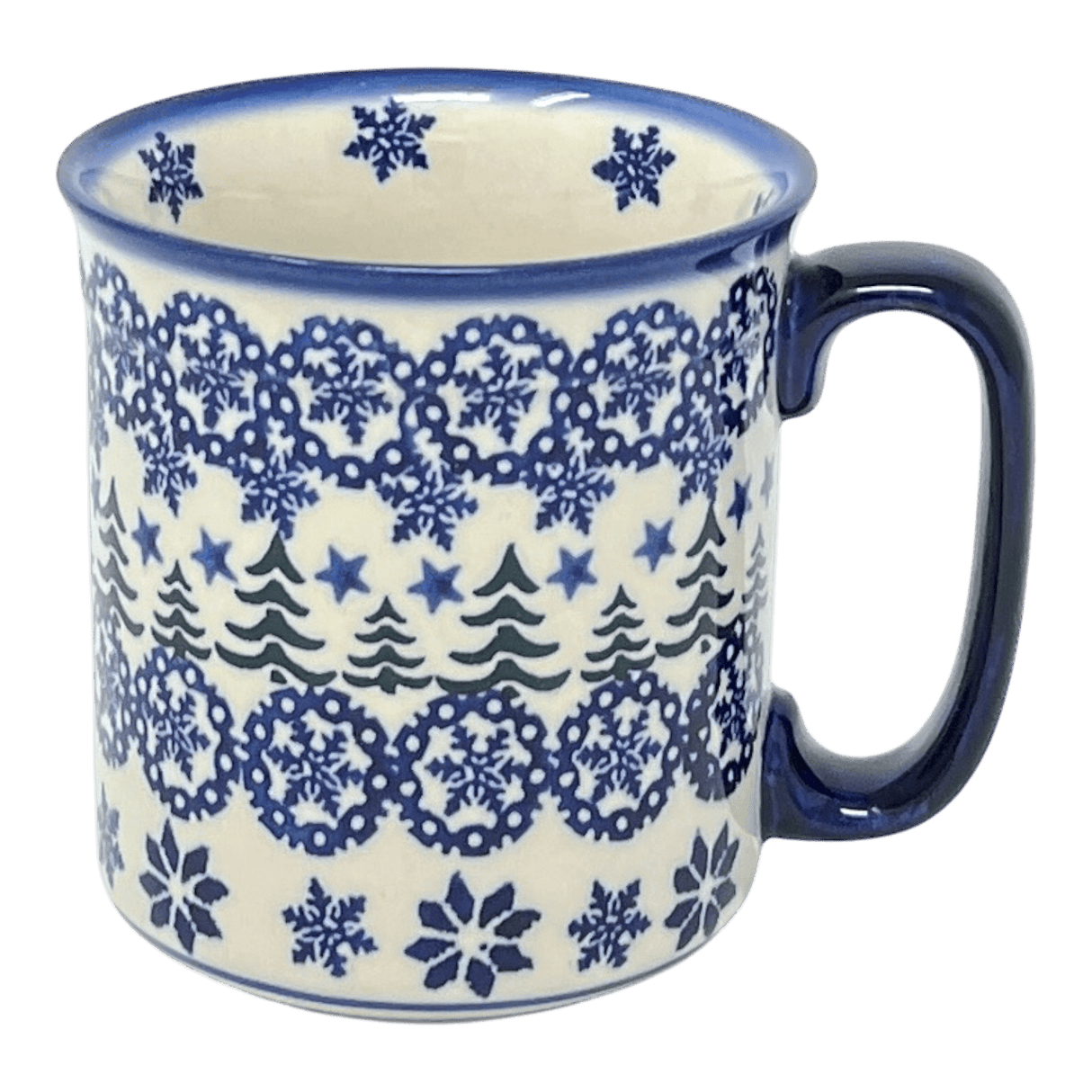 Mug, Straight Mug, 14 oz in "Snowfall" by Andy | NDA47-85