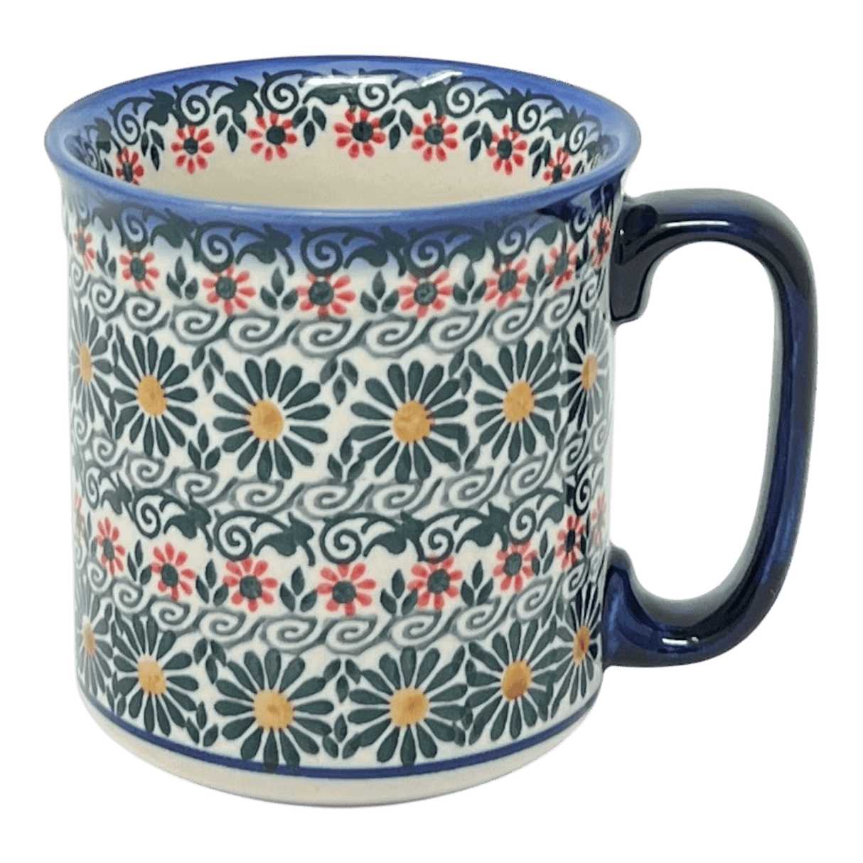 Mug, Straight Mug, 14 oz in "Garden Breeze" by Andy | NDA47-A48