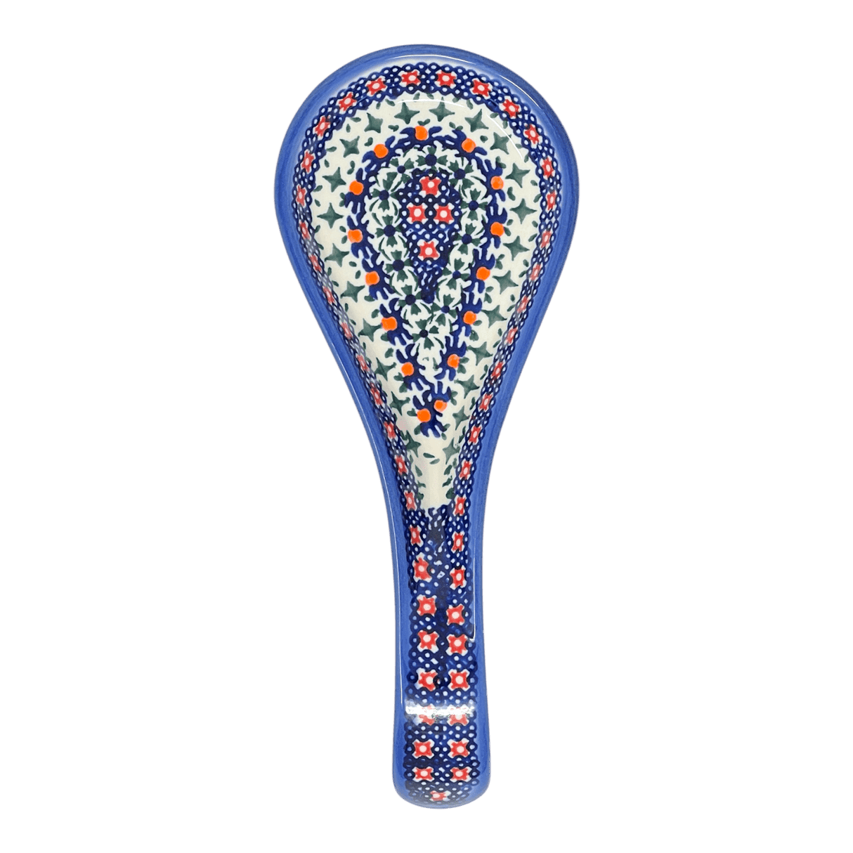 Spoon Rest, Large, 10.5" in "Bowties & Blossoms" by Andy | NDA473-21