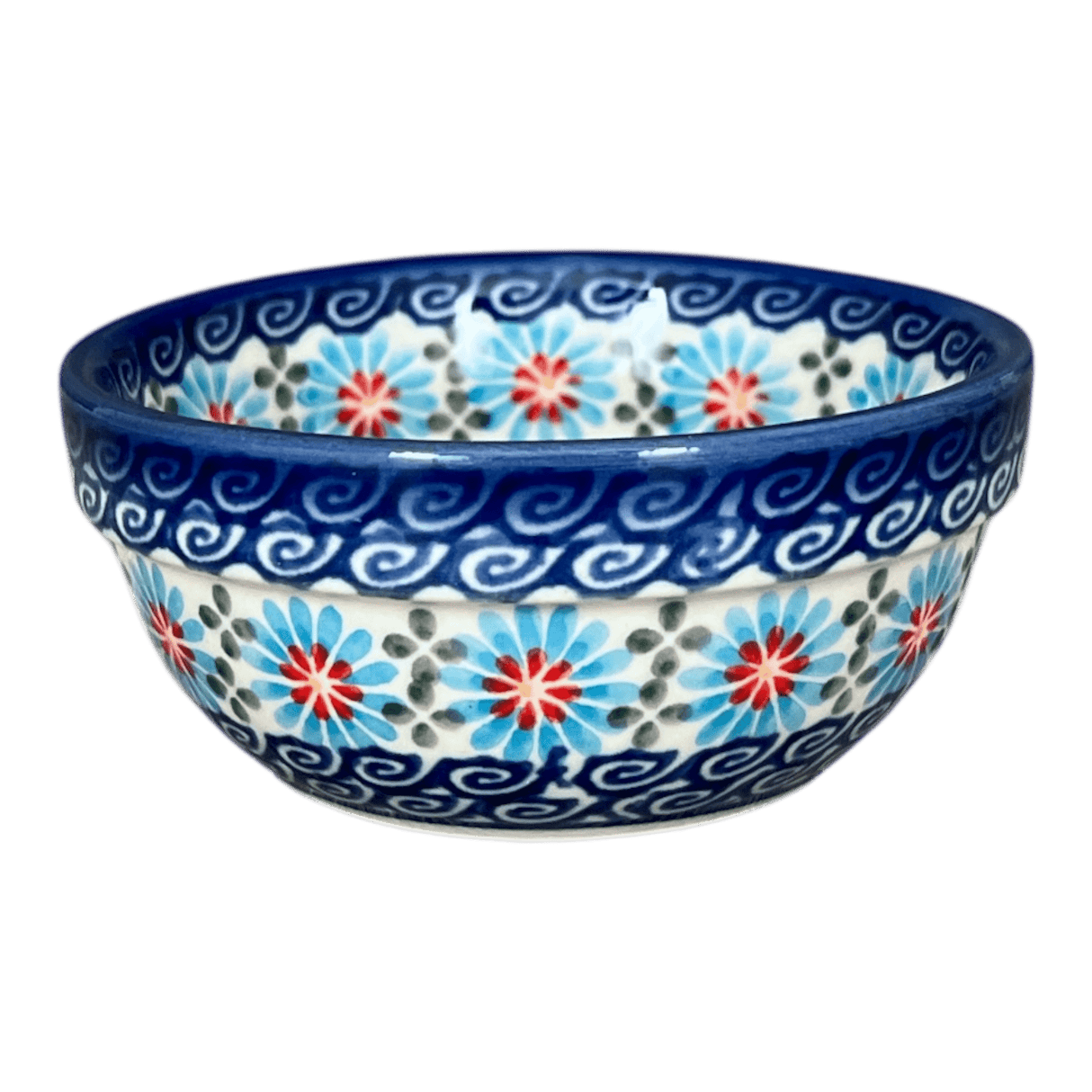 Bowl, Round, 4.25" in "Daisy Waves" by Andy | NDA84-3