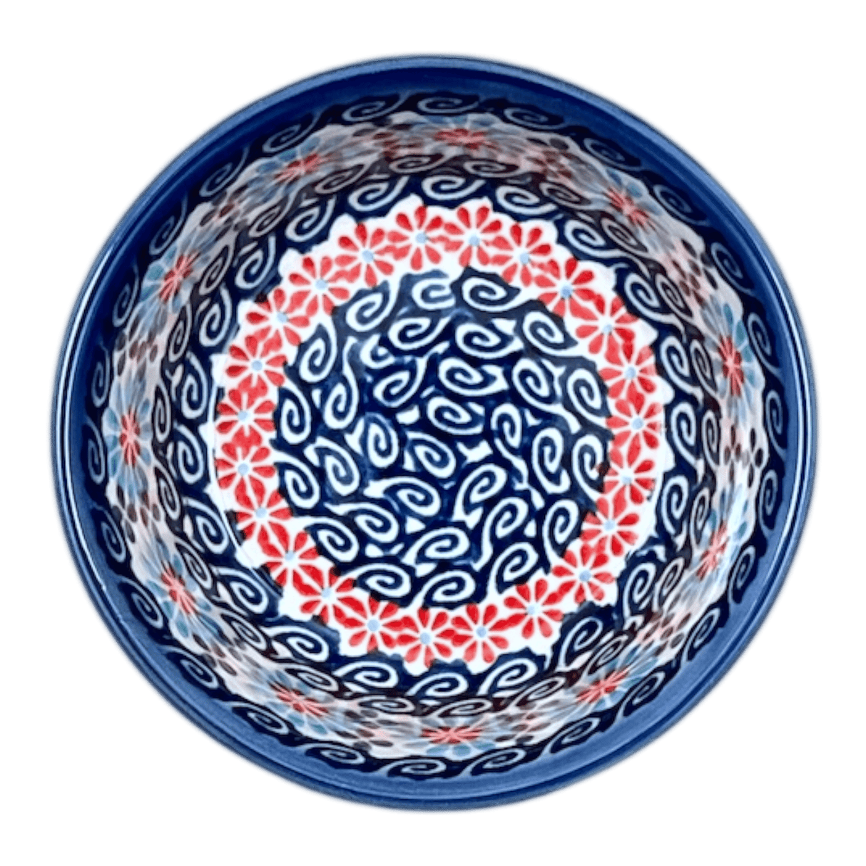 Bowl, Round, 4.25" in "Daisy Waves" by Andy | NDA84-3