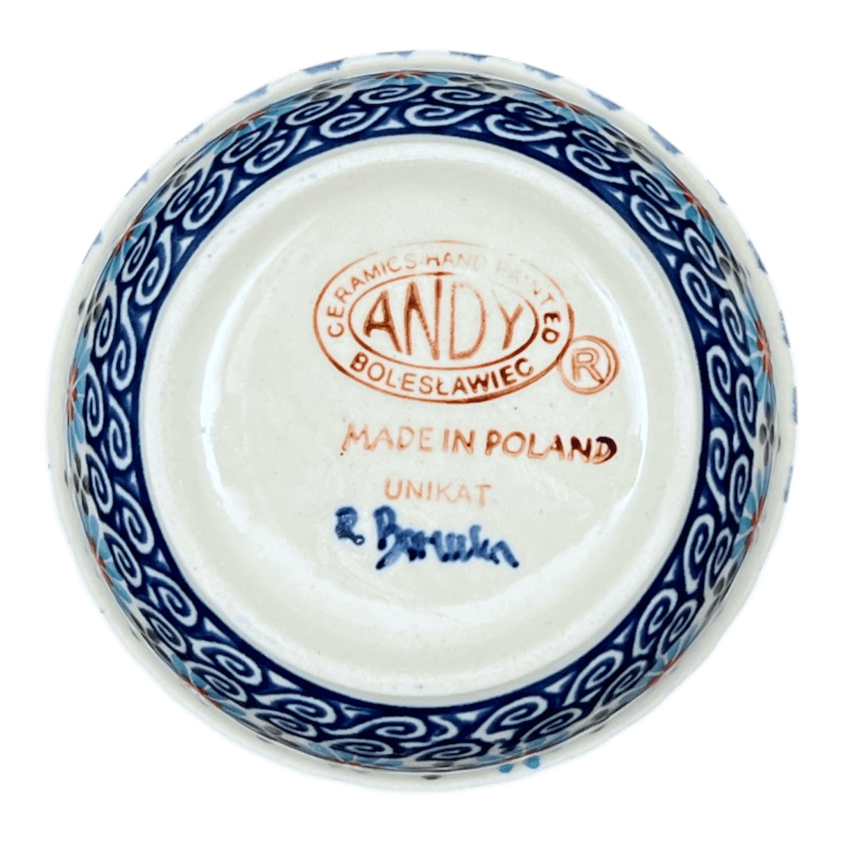 Bowl, Round, 4.25" in "Daisy Waves" by Andy | NDA84-3